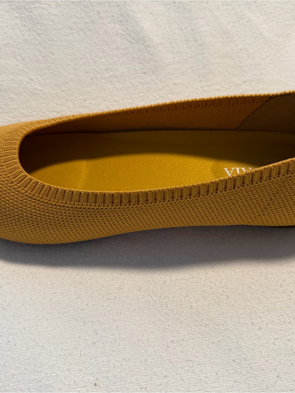 Pointed Knit Ballet Flats - Mustard Yellow - Vivaia size 37 (6.5) Aria 5 - Picture 5 of 7